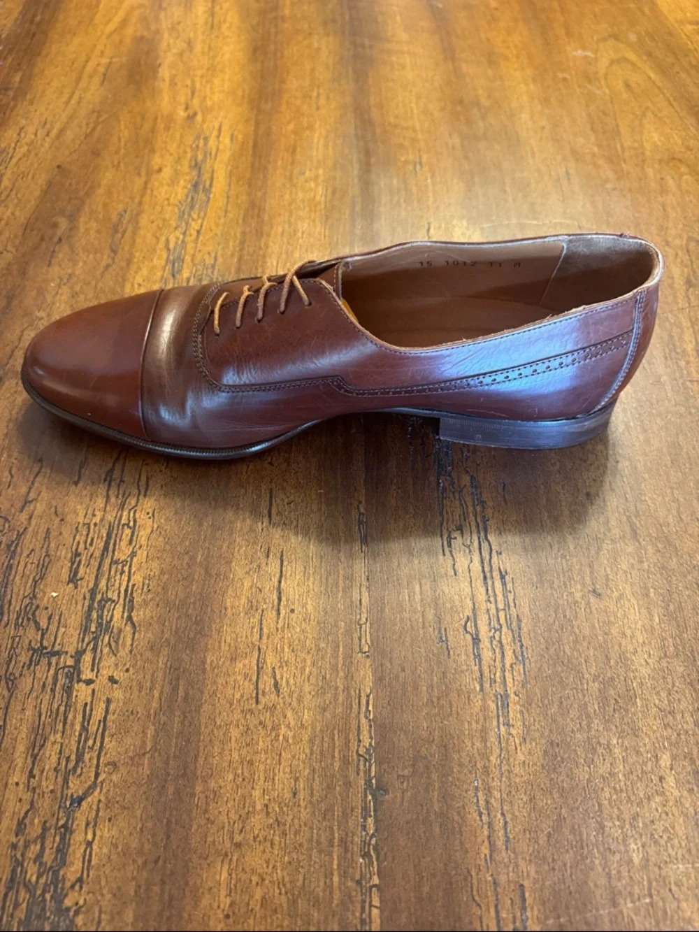Johnston & Murphy Men's Melton Cap Toe 11 M Made in Italy Leather